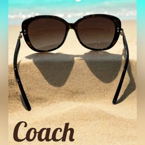 COACH HC8164 Dark Tortoise sunglasses from Japan (L953) with branded hard case